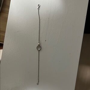 Cartier Silver Bracelet with Dainty Chain and Charm